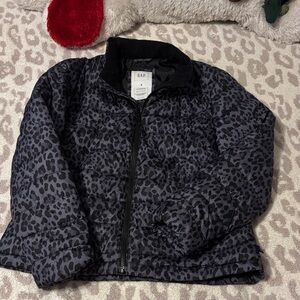 Gap Cold Control Leopard puffer jacket- size M